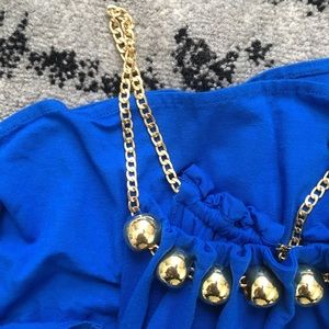 Lilly Pulitzer Maxi Dress with Gold Chain Detail